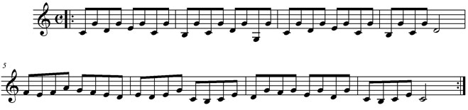 Ständig mit wachsendem Tempo zu wiederholen. Studie4